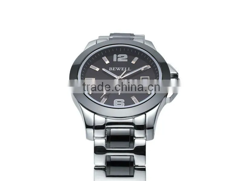 Fashion Woods stainless steel with wooden quartz Mens watch - runs and keeps time