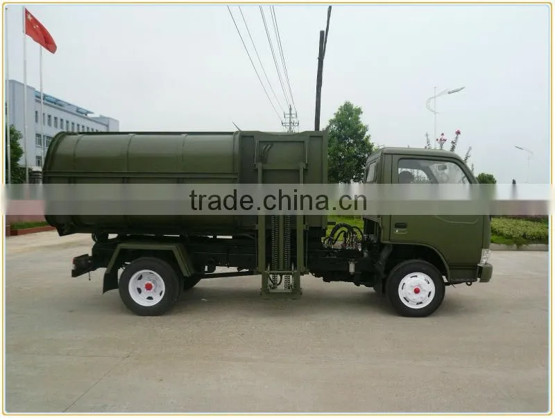 Dongfeng 4x2 small garbage truck ,self-loading garbage truck
