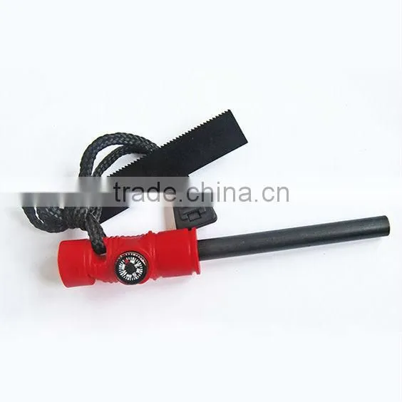 latest multi-function suvival magnesium rods flint stone with copass and knife