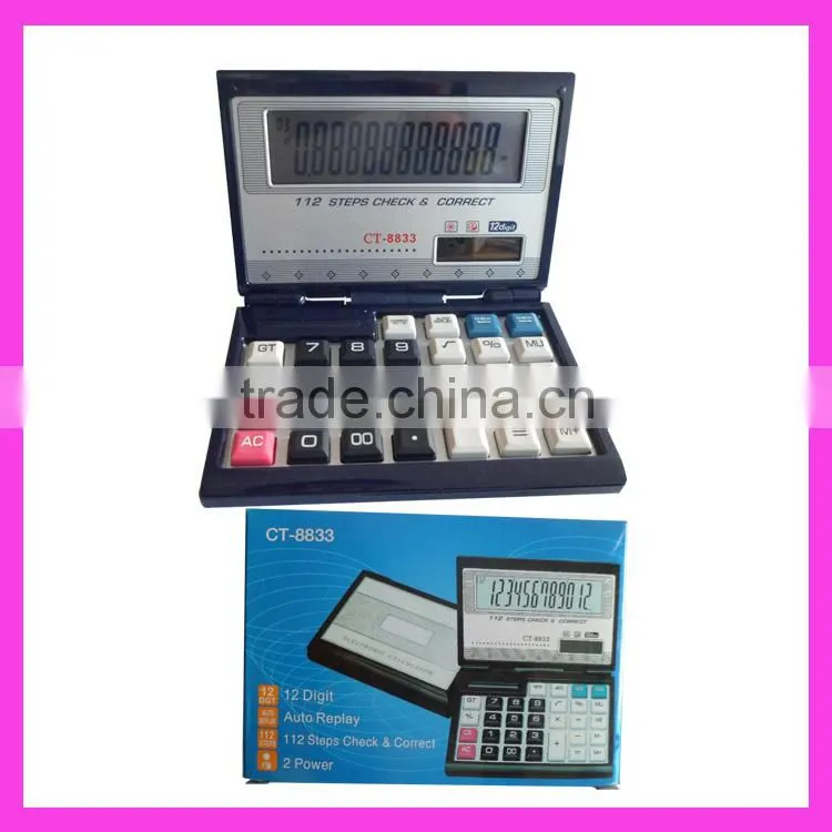 Best-selling laptop calculator CT-8855V,14 digit calculator,folding calculator
