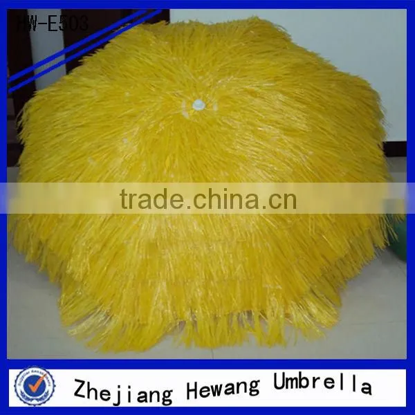 170T polyester + PP grass Hawaii raffia beach umbrella straw beach umbrella