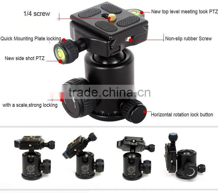 Portable BEIKE Q-999S safety aluminum Camera Tripod Monnopod