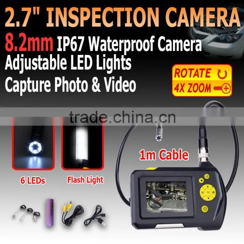NTS100 Endoscope Borescope Snake DVR Video Recorder 8.2mm Tube Inspection Camera