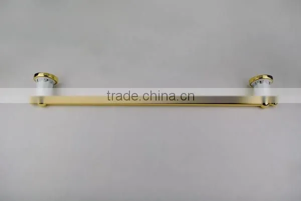 luxurious hotel white and golden printing bathroom towel bar