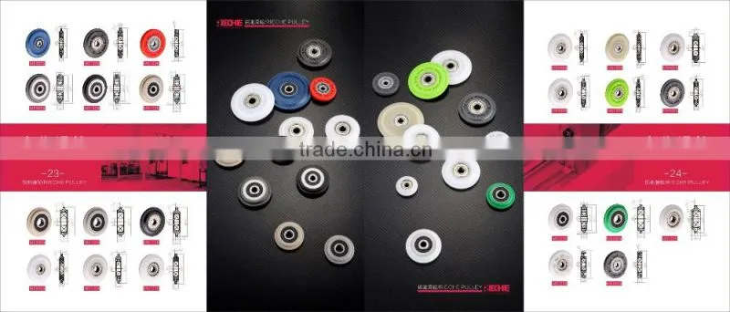small plastic windows and doors pulley wheels with bearings for oem