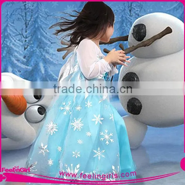 White Coat with Snowflake Blue Dress Fabric