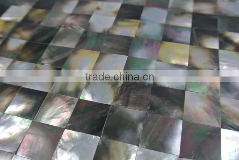 Luxury Black lip sea mother of pearl tiles,bathroom border tiles