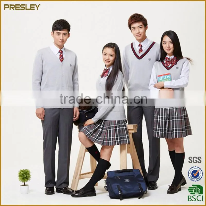 Polyester/Cotton Material and Middle School Uniform Type cheap white School Uniform Shirts