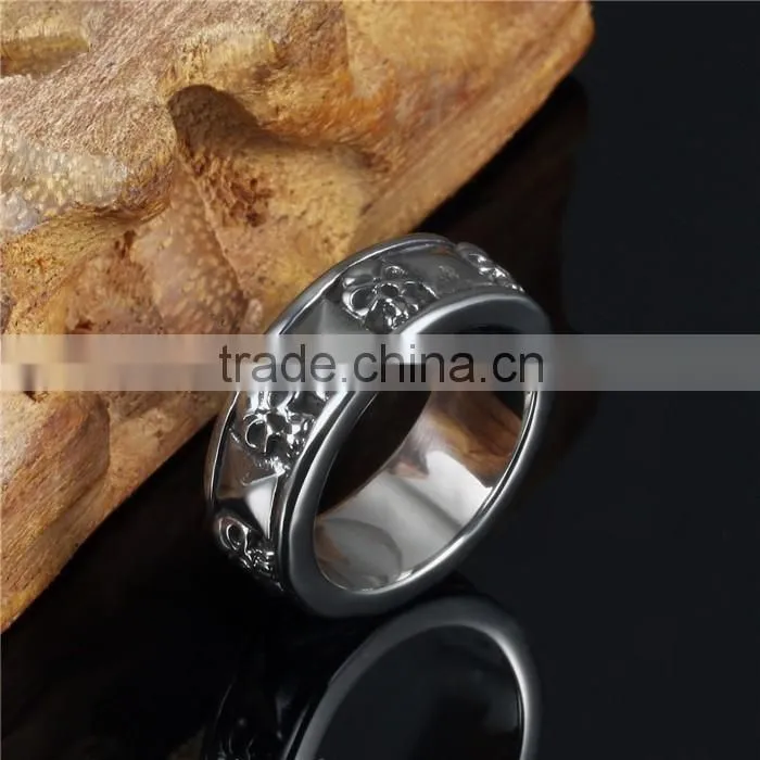 stainless steel jewellery fashion trend skull mens hand rings