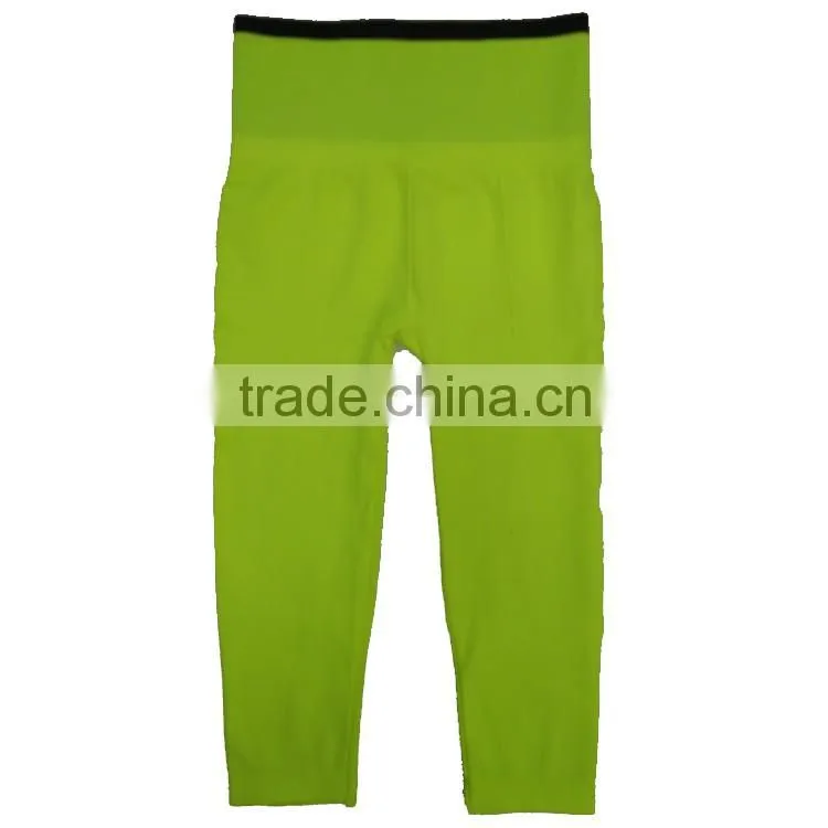 2015 New Model Seamless Women Sports Knee Length Leggings Yoga Pants