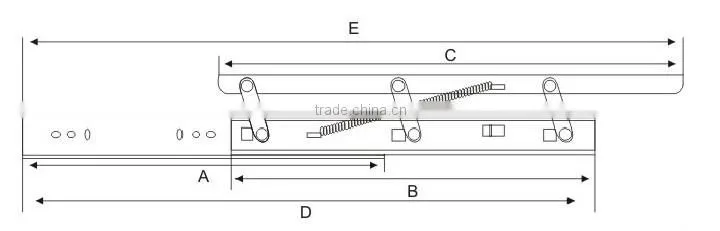 Heavy-duty Spring Single Side Lifting Table Slide Runner(table extension mechanism)