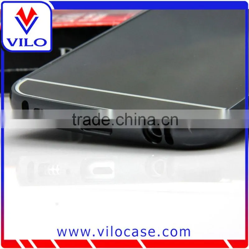 Hot selling aluminum frame bumper case with Acylic back cover for Samsung S6