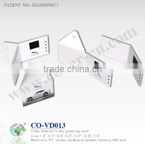 Newest Christmas Promotion items lcd player video brochure promotion video booklet design for advertising&promotional gifts