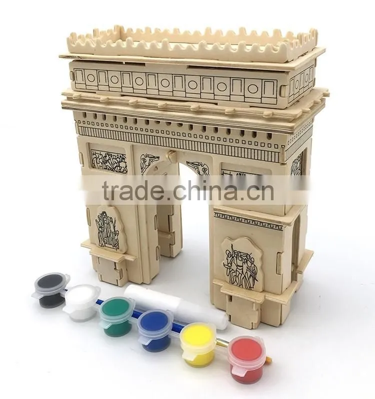 Wooden 3D DIY World's Famous Building Puzzle