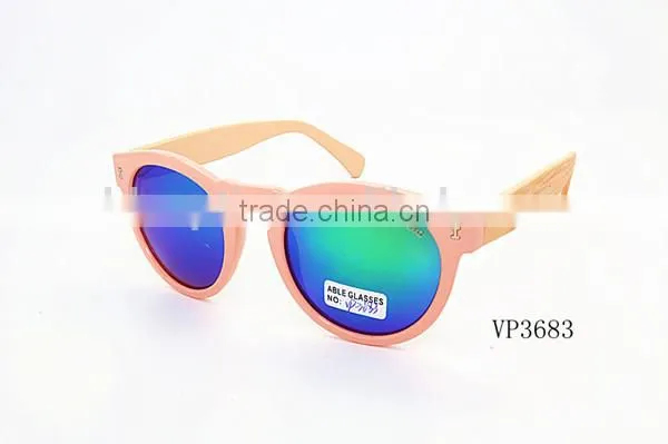 lady colorful Injection round sunglasses