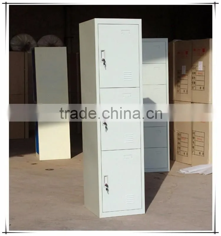 factory sale price steel clother locker with 3 doors