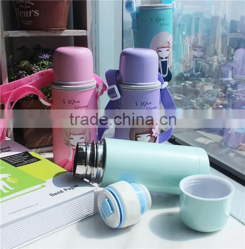 Bullet insulation stainless steel vacuum flasks/double wall vacuum thermal bottle