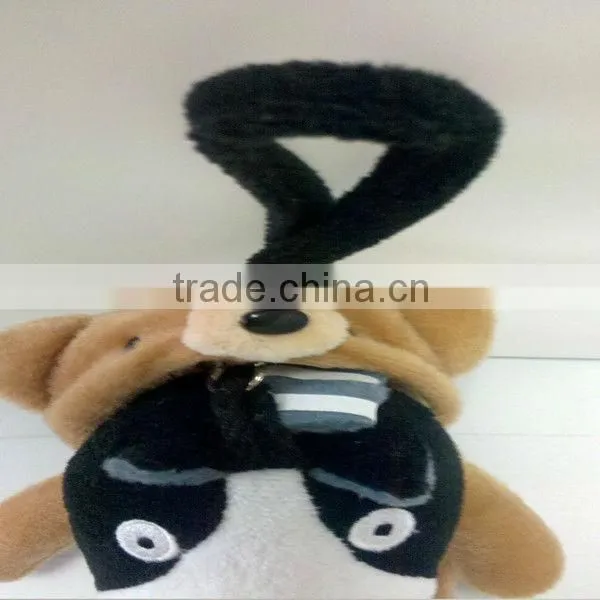3D Face Transformation Unstuffed Animal Plush Key Bag For Kids