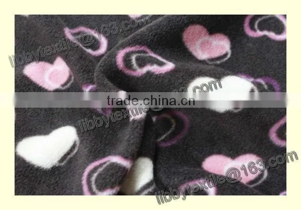 100% polyester printed polar fleece fabric for garment