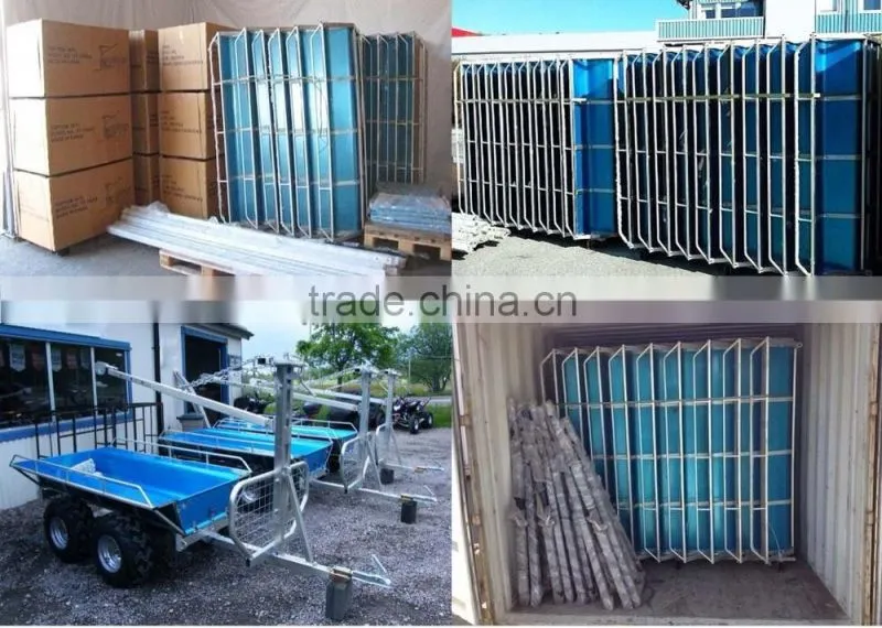 atv wood trailer with manual winch