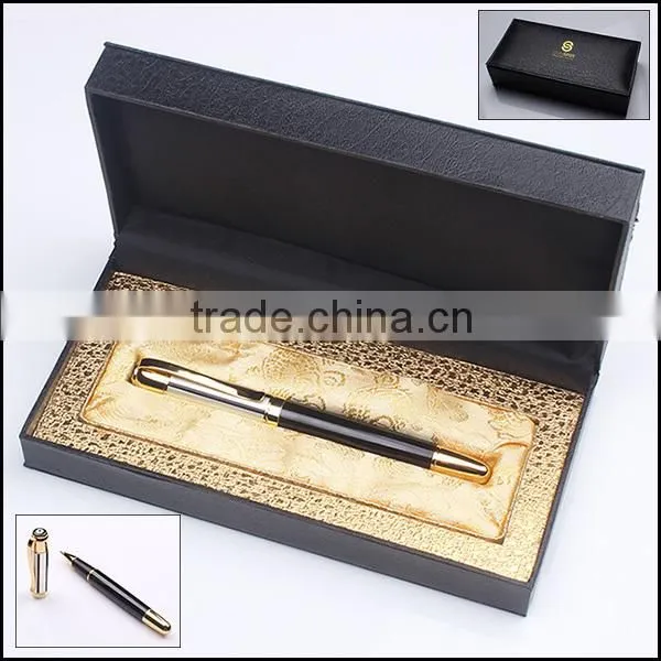 wedding favors black pen with letter remember gift metal pen with leather box