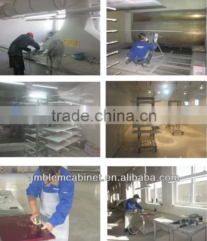 2014 NEW wood grain melamine and bright color lacquer kitchen cabinet
