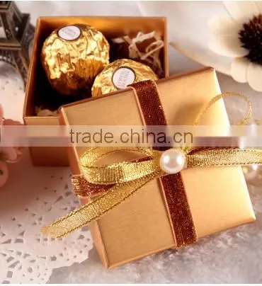 golden ribbon royal wedding favor box