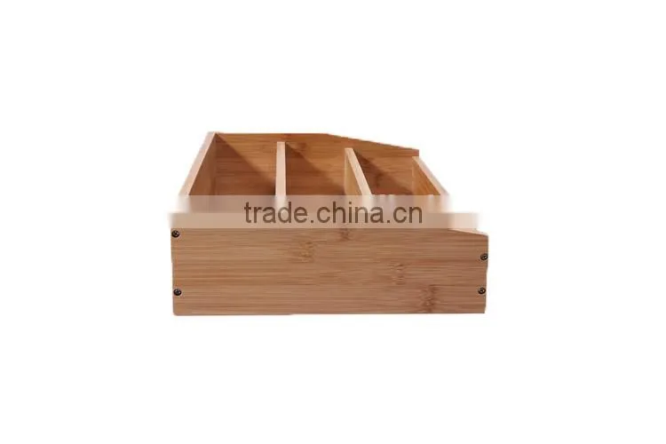 Hot Selling ! 2015 New Model 100% Bamboo Desk Organizer Cosmetics Storage Box