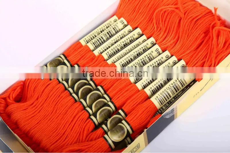 100% Cotton Thread, cross stitch thread embroidery thread in different color