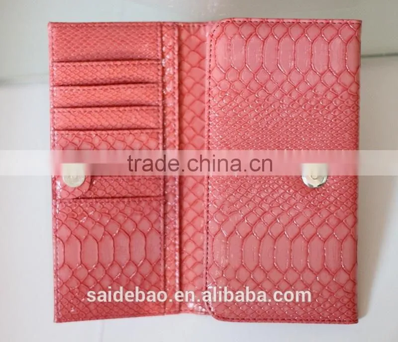 elegant gloss ou leather ladies long purse,best selling christmas gift