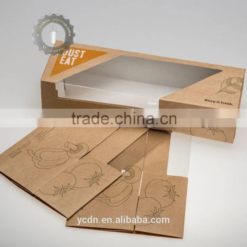 Disposable sandwich bread food packaging box