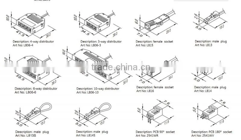 led wire connector 6 cores bayonet lock junction box with parallel or serial circuits
