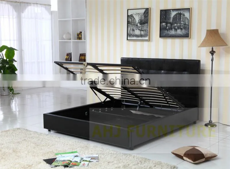 hydraulic lift up storage bed, storage bed frame with gas lift, storage bed hinge mechanism with gas strut