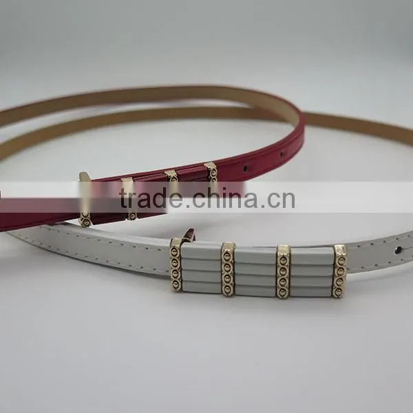 Lady's fashion belt with alloy buckle for dress