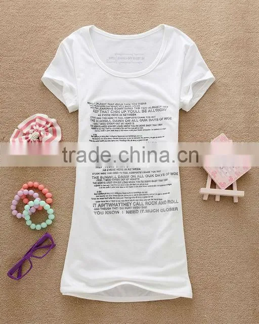 ladies t shirt printed plain blank t shirt women