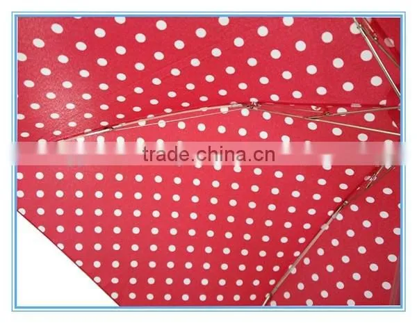 19"*6K 3 Fold Dots Mini Umbrella, Cute Pencil Umbrella, Special Umbrella