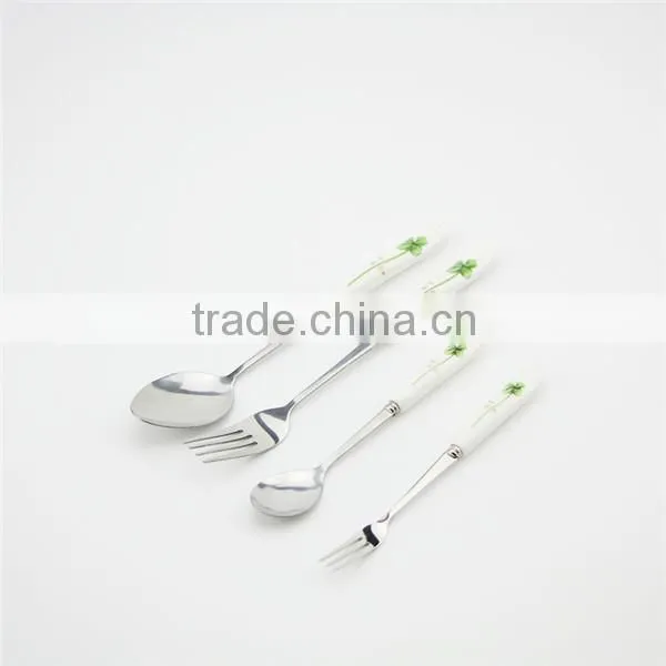Different kinds of spoon and fork set