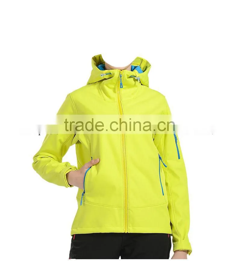 Autumn 100% Polyester Waterproof Womens outdoor fleece women jacket soft shell
