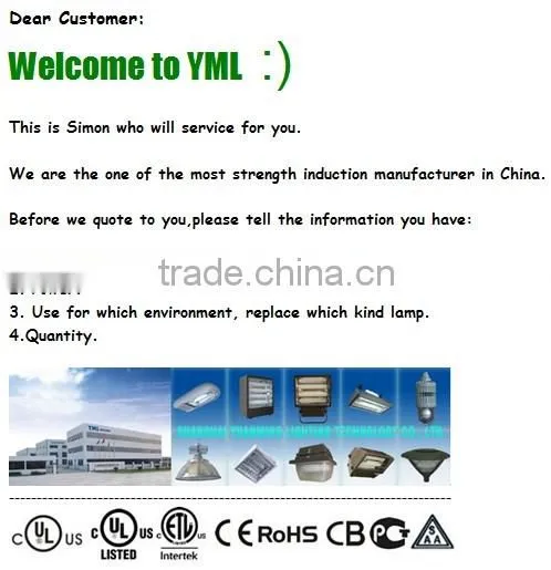 YML Induction shoes box lamp shoe box lamp garage lamp 400W