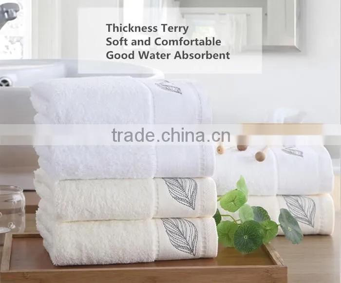100% Cotton 16s Good Water Absorbent Wholesale White Hotel Spa Towels