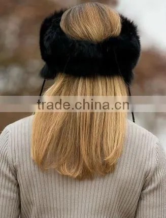 Women's Fox Fur Headband with Poms