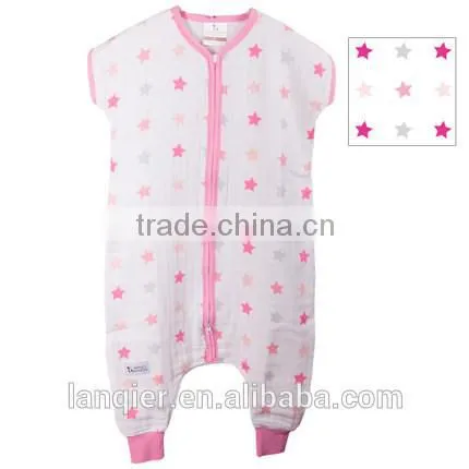 wholesale100% cotton muslin baby sleeing bag anti-kicking bag spring and summer