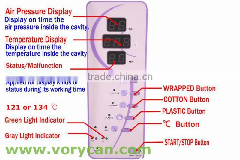 18Liters with printer steam sterilization autoclave Europe B class with CE and ISO 3 years warranty