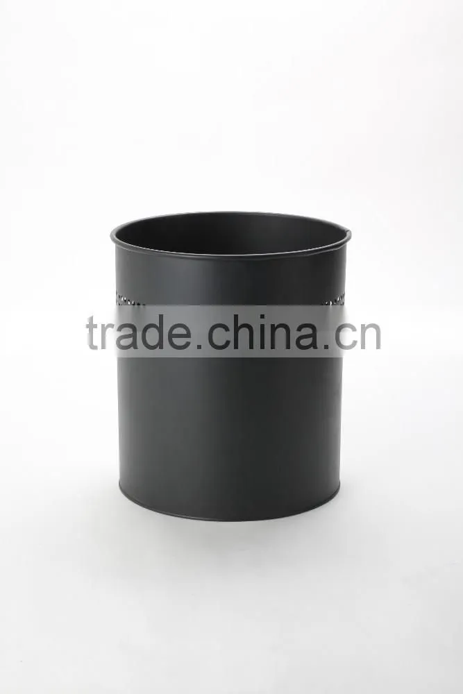 high quality iron office round standing trash can