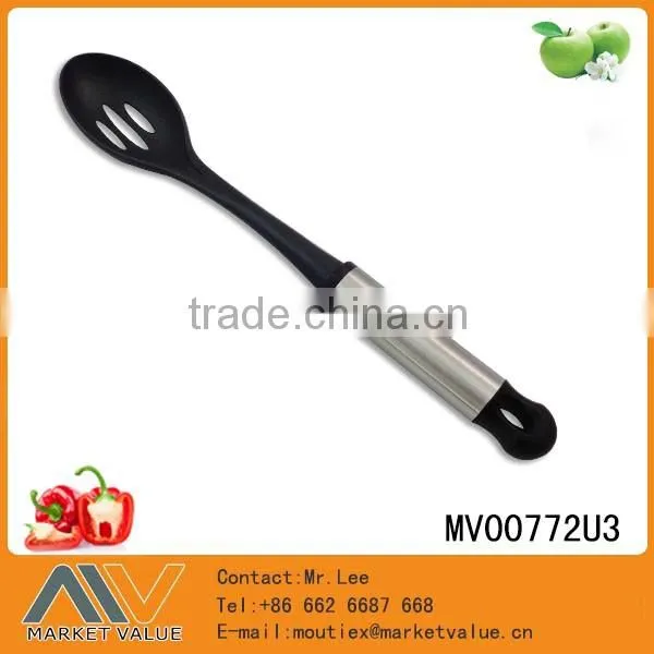 HOT SALE HIGH QUALITY NYLON KITCHEN SLOTTED SPOON WITH S.S HANDLE