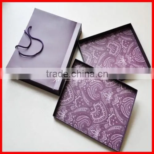 Top Quality Recycled Kraft Scarf Handmade Paper Fancy Packaging Box