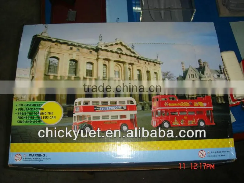 1:72 Die cast double-decker London bus model toy
