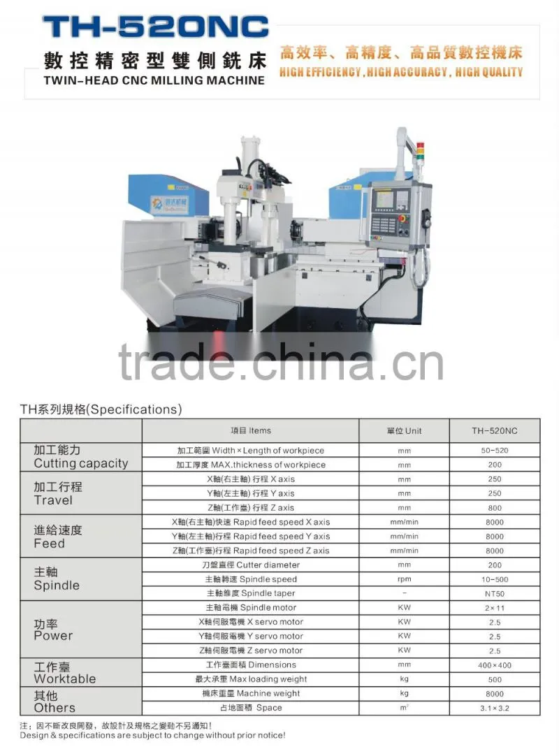 High speed and efficiency Gooda cnc milling for four side and two surface