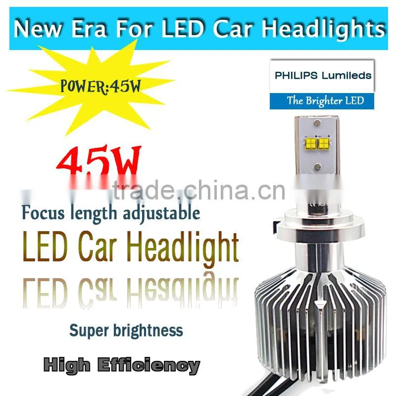 wholesale led headlight IP67 waterproof 45w 4500LM super bright car h4 H7 H8 H9 H10 H11 9005 9006 9004 9007 D1 D2 led headlight