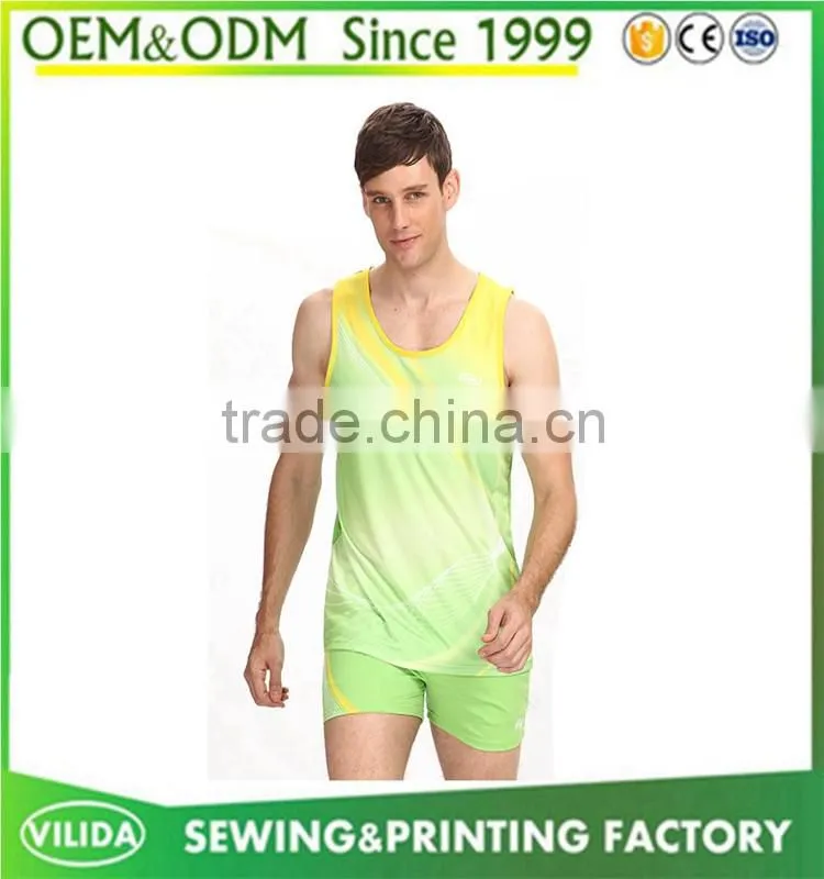 Hot Sale Sublimation Custom Women's Running Wear Cheap Price Men Singlet Jersey